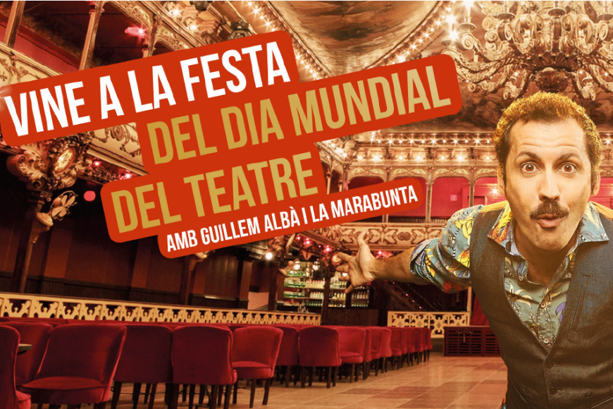 Vine a la festa del Dia Mundial del Teatre a la Paloma Vine a la festa del Dia Mundial del Teatre a la Paloma